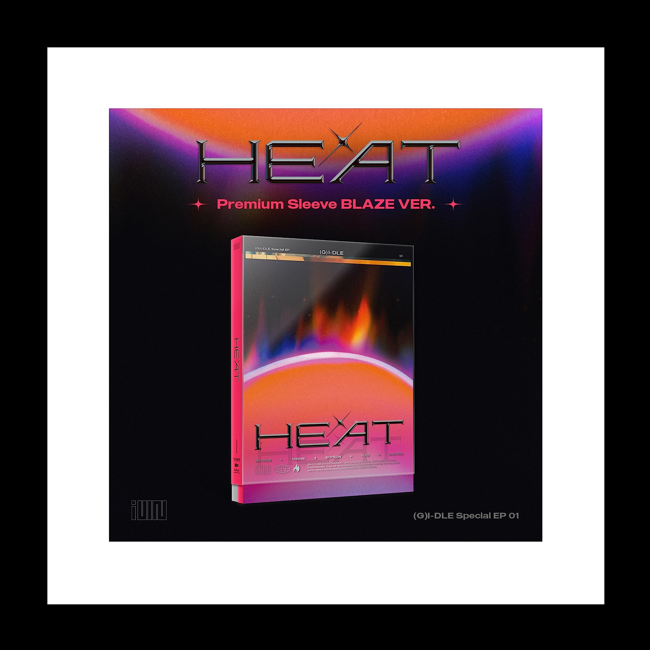 Image 0 of (G) I-DLE HEAT Special Album Standard BLAZE Version CD+Transparent Sleeve+Pocket