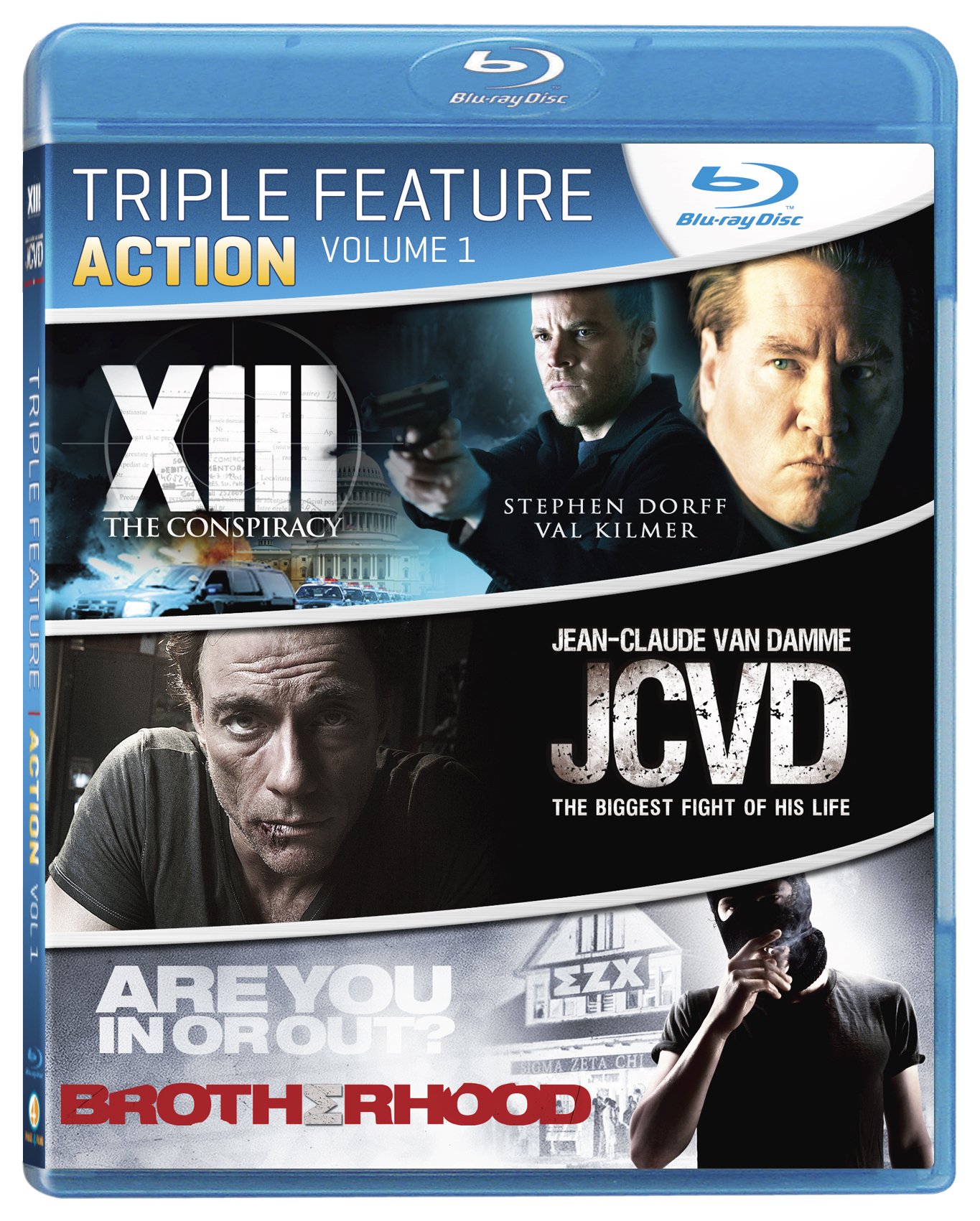Action Triple Feature, Vol. 1 (XIII: The Conspiracy / JCVD / Brotherhood) [Blu-r
